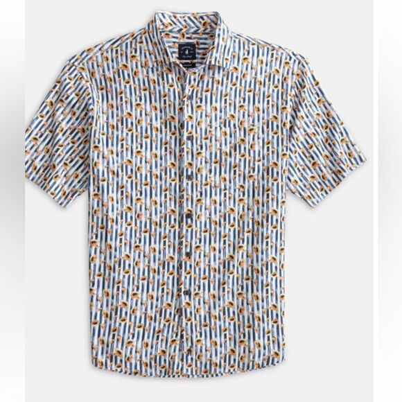 NWT Johnnie-O Jenner Top Shelf Button Up Shirt in color Lake Medium - Picture 4 of 7